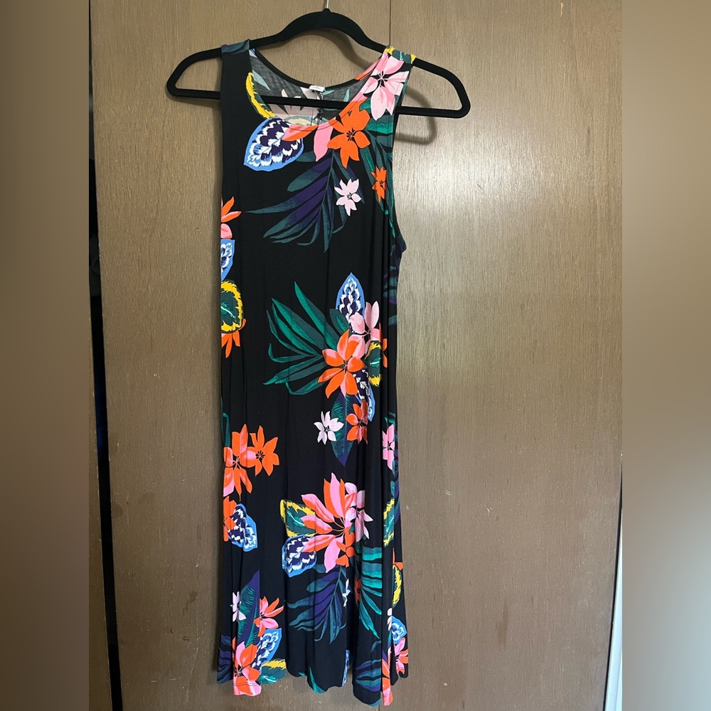Old Navy Floral sleeveless Dress - Black and Multicolor